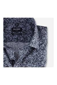 OLYMP Luxor Modern Fit Hemd marine, Bedruckt