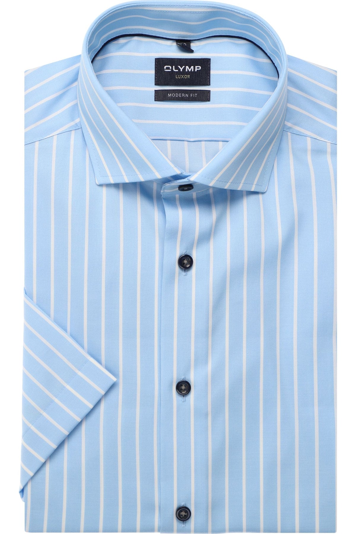 OLYMP Luxor Modern Fit Hemd bleu, Gestreift