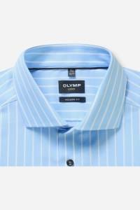 OLYMP Luxor Modern Fit Hemd bleu, Gestreift