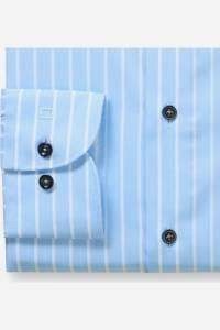 OLYMP Luxor Modern Fit Hemd bleu, Gestreift
