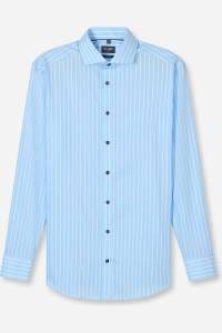 OLYMP Luxor Modern Fit Hemd bleu, Gestreift