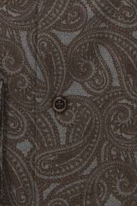 OLYMP Luxor Modern Fit Hemd schwarzbraun, Bedruckt