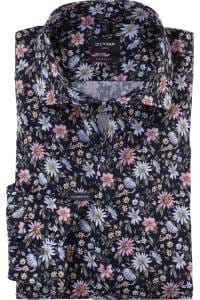 OLYMP Luxor Modern Fit Hemd marine, Bedruckt