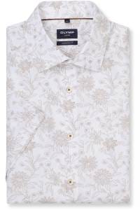OLYMP Luxor Modern Fit Hemd weiss, Blumen