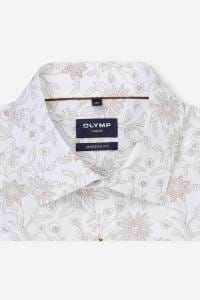OLYMP Luxor Modern Fit Hemd weiss, Blumen