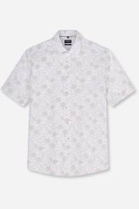 OLYMP Luxor Modern Fit Hemd weiss, Blumen