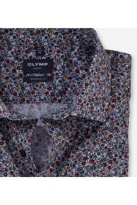 OLYMP Luxor Modern Fit Hemd ziegelrot, Bedruckt