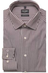 OLYMP Luxor Performance Climate Control Modern Fit Hemd aubergine, Gestreift