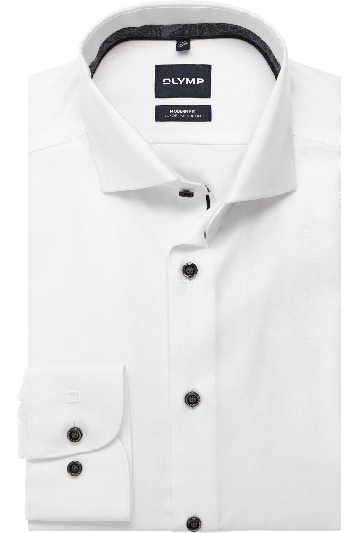 OLYMP Luxor Modern Fit Hemd rauchblau, Einfarbig