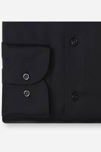 OLYMP Luxor Modern Fit Hemd schwarz, Einfarbig