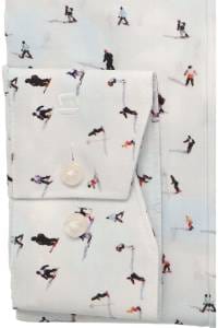 OLYMP Luxor Modern Fit Hemd weiss, Bedruckt