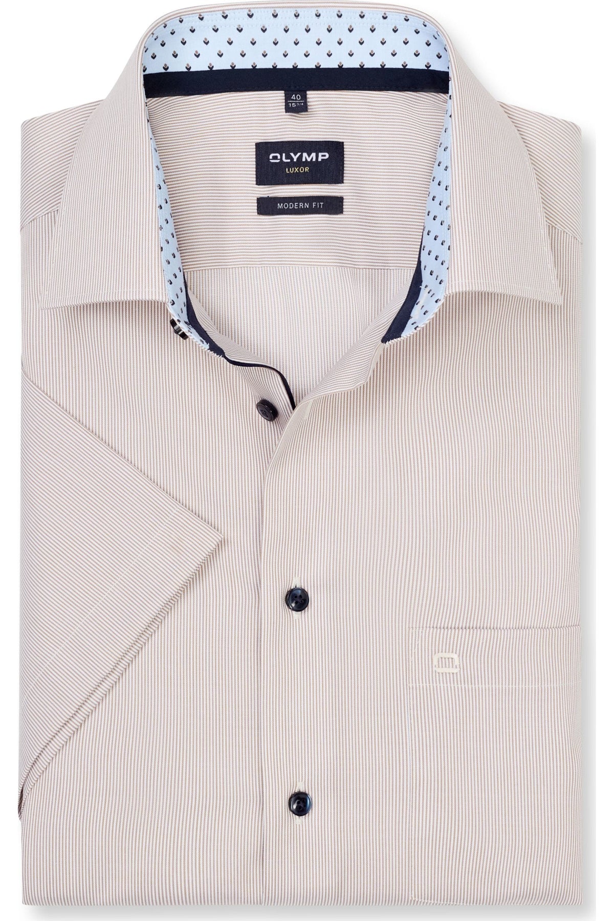 OLYMP Luxor Modern Fit Hemd beige, Einfarbig