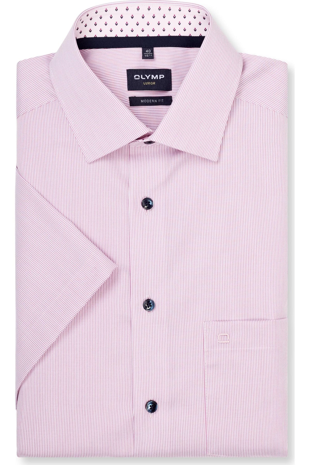OLYMP Luxor Modern Fit Hemd mauve, Gestreift