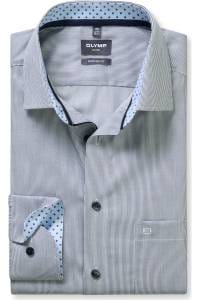 OLYMP Luxor Modern Fit Hemd marine, Gestreift