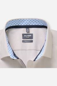 OLYMP Luxor Modern Fit Hemd nougat, Gestreift