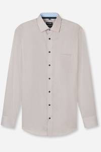 OLYMP Luxor Modern Fit Hemd nougat, Gestreift