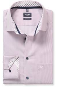 OLYMP Luxor Modern Fit Hemd mauve, Gestreift
