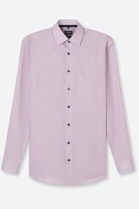 OLYMP Luxor Modern Fit Hemd mauve, Gestreift