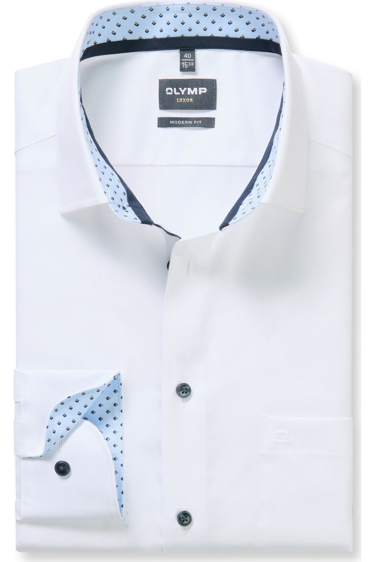 OLYMP Luxor Modern Fit Hemd weiss, Einfarbig