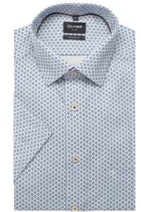 OLYMP Luxor Modern Fit Hemd blau, Bedruckt