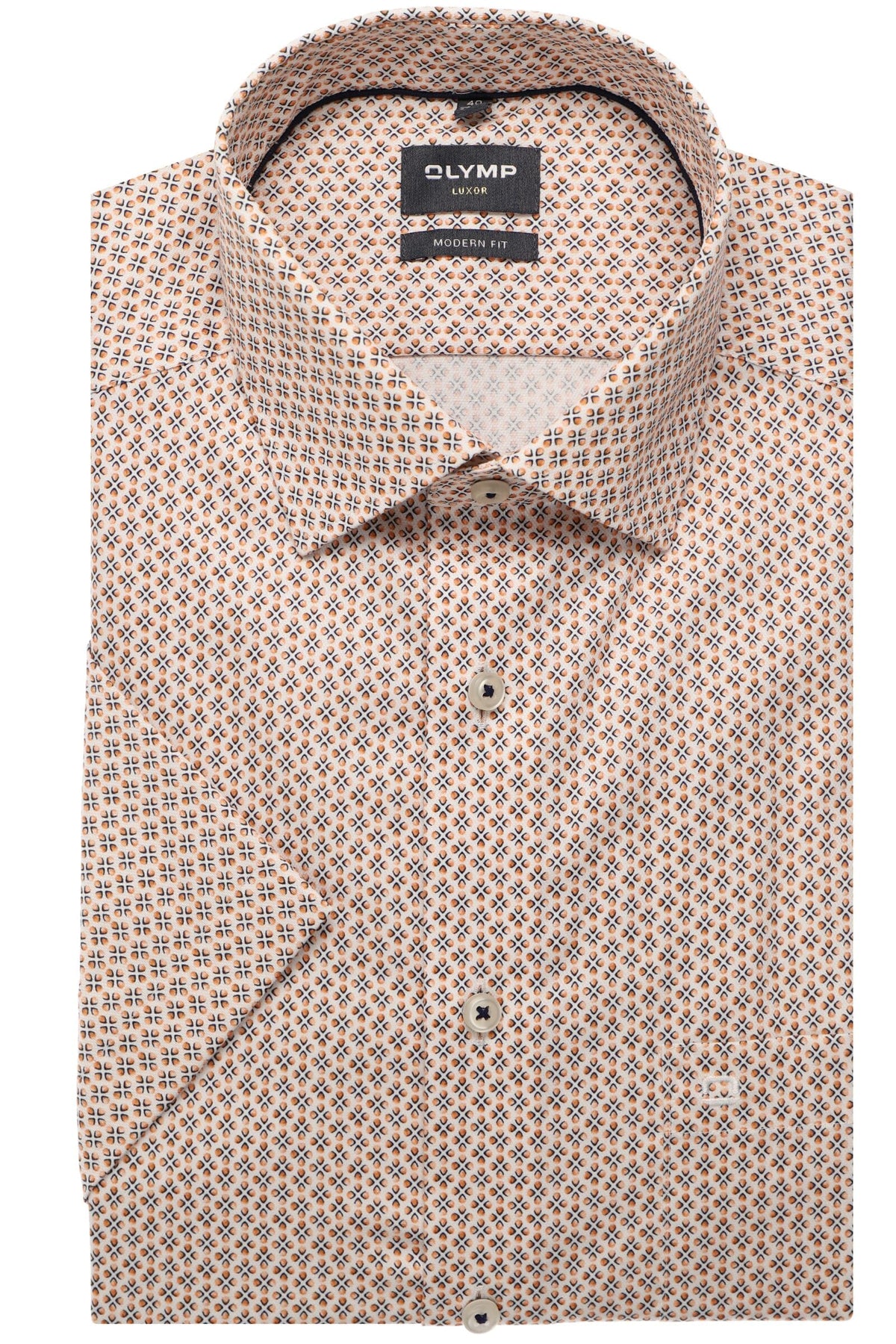 OLYMP Luxor Modern Fit Hemd orange, Bedruckt