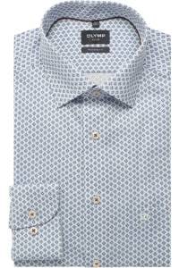 OLYMP Luxor Modern Fit Hemd bleu, Bedruckt