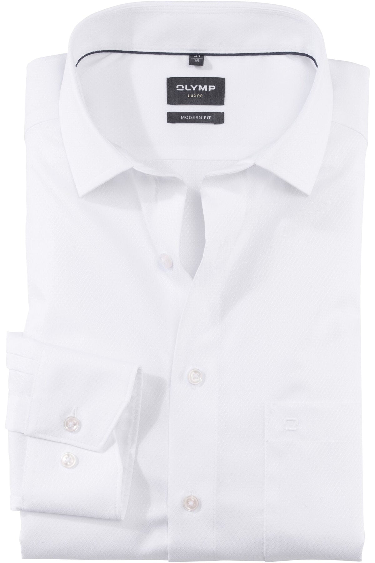 OLYMP Luxor Modern Fit Hemd weiss, Faux-uni