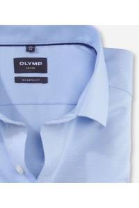 OLYMP Luxor Modern Fit Hemd bleu, Faux-uni