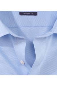OLYMP Luxor Modern Fit Hemd bleu, Faux-uni
