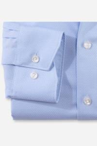 OLYMP Luxor Modern Fit Hemd bleu, Faux-uni