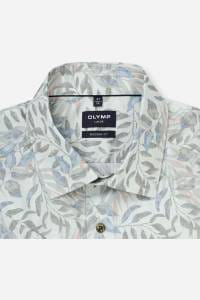 OLYMP Luxor Modern Fit Hemd oliv, Bedruckt