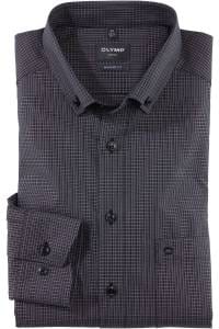 OLYMP Luxor Modern Fit Hemd schwarz, Kariert