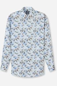 OLYMP Luxor Modern Fit Hemd bleu, Bedruckt