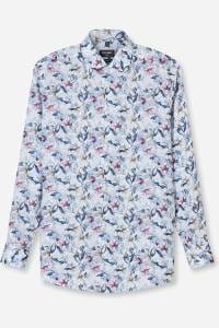 OLYMP Luxor Modern Fit Hemd blau, Bedruckt