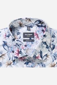 OLYMP Luxor Modern Fit Hemd blau, Bedruckt
