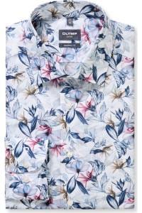 OLYMP Luxor Modern Fit Hemd marine, Blumen