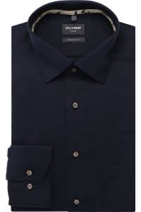 OLYMP Luxor Modern Fit Hemd marine, Einfarbig