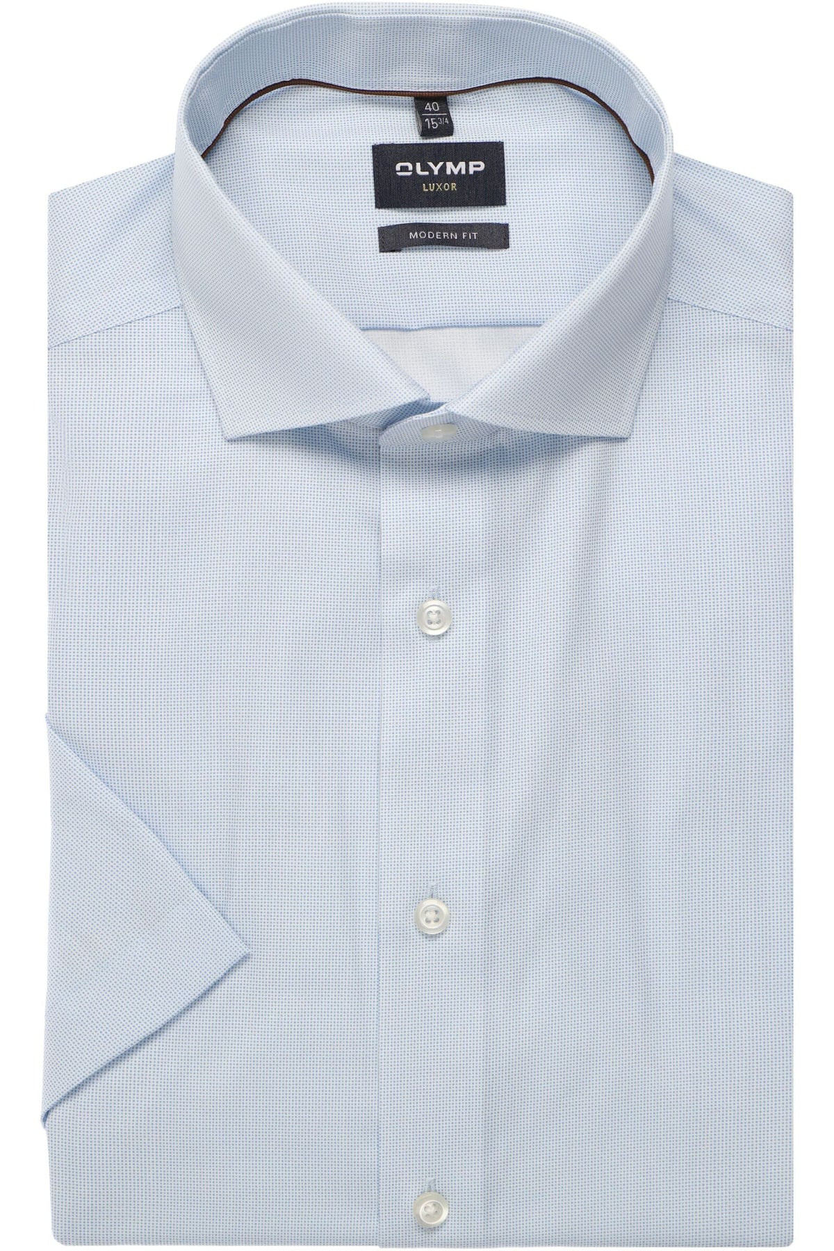 OLYMP Luxor Modern Fit Hemd bleu, Gemustert