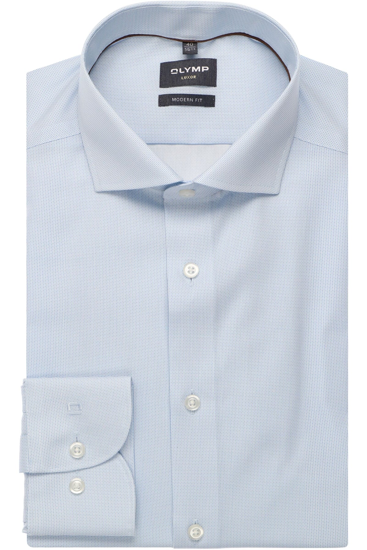 OLYMP Luxor Modern Fit Hemd blau, Bedruckt