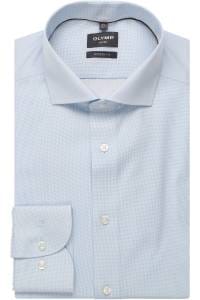 OLYMP Luxor Modern Fit Hemd blau, Bedruckt