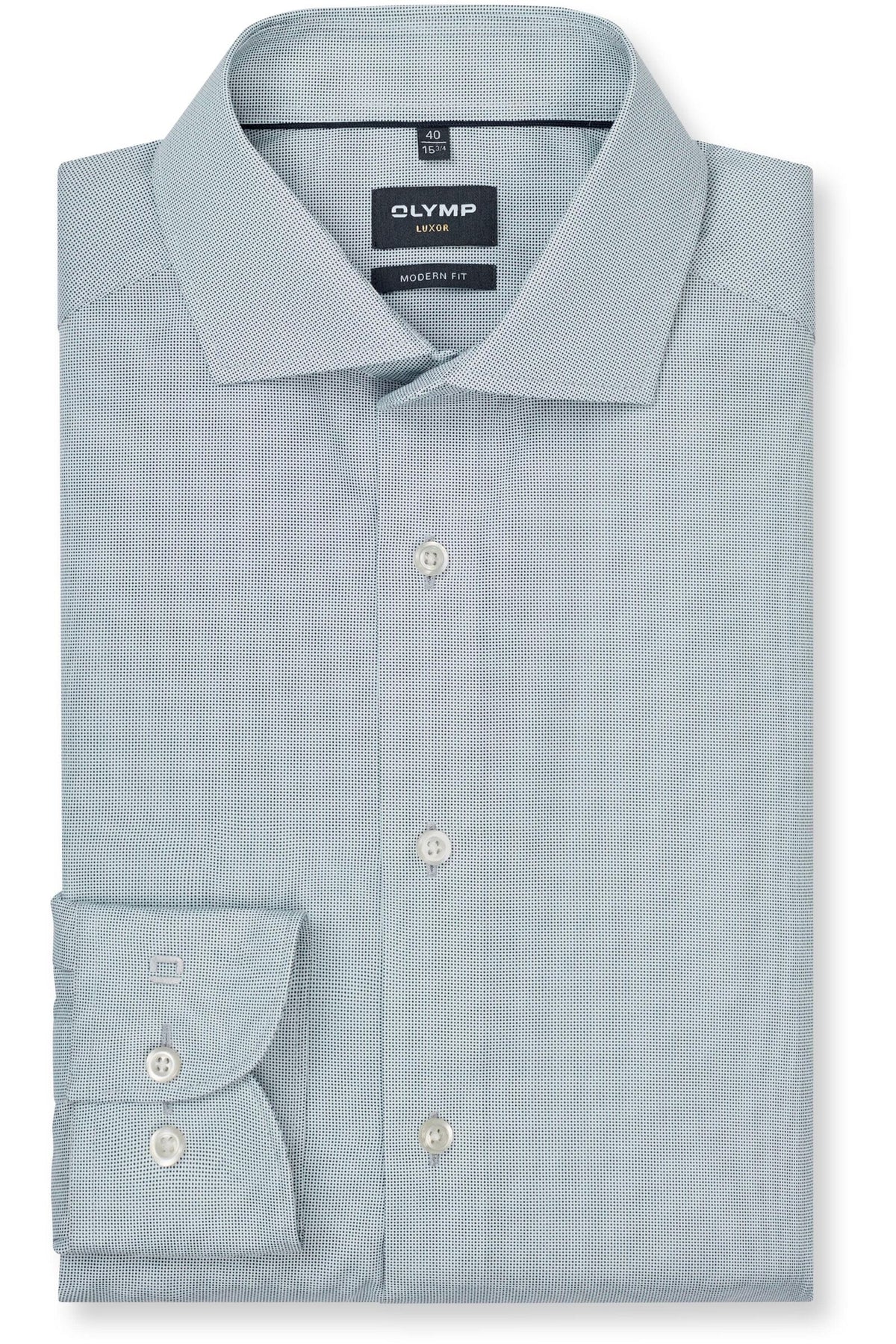 OLYMP Luxor Modern Fit Hemd blau, Bedruckt