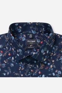 OLYMP Luxor Modern Fit Hemd marine, Blumen