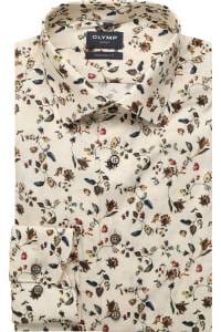 OLYMP Luxor Modern Fit Hemd beige, Bedruckt