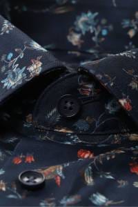 OLYMP Luxor Modern Fit Hemd marine, Bedruckt