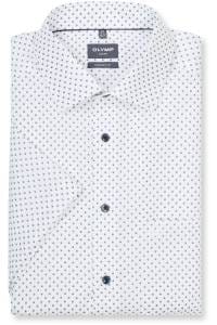 OLYMP Luxor Modern Fit Hemd weiss, Bedruckt