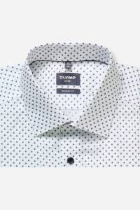 OLYMP Luxor Modern Fit Hemd weiss, Gepunktet