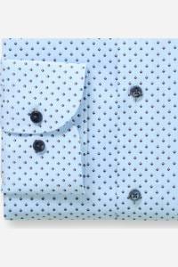 OLYMP Luxor Modern Fit Hemd blau, Bedruckt
