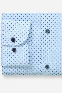 OLYMP Luxor Modern Fit Hemd blau, Bedruckt