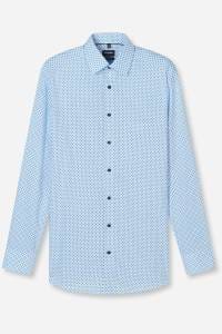 OLYMP Luxor Modern Fit Hemd blau, Bedruckt