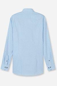 OLYMP Luxor Modern Fit Hemd blau, Bedruckt